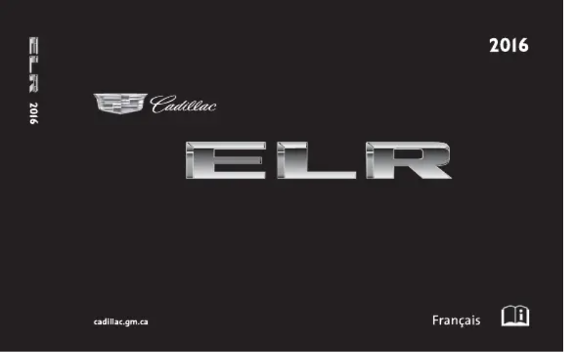 Page 1 de la notice Manuel utilisateur Cadillac ELR (2016)