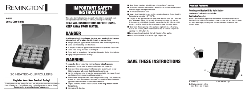 Page 1 de la notice Manuel utilisateur Remington H9000B