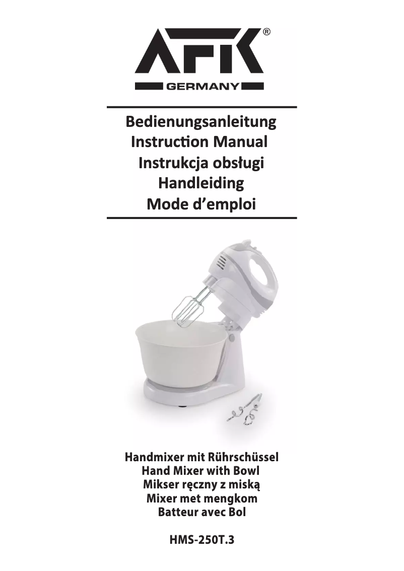Página 1 del manual Manual de usuario AFK HMS-250T.3