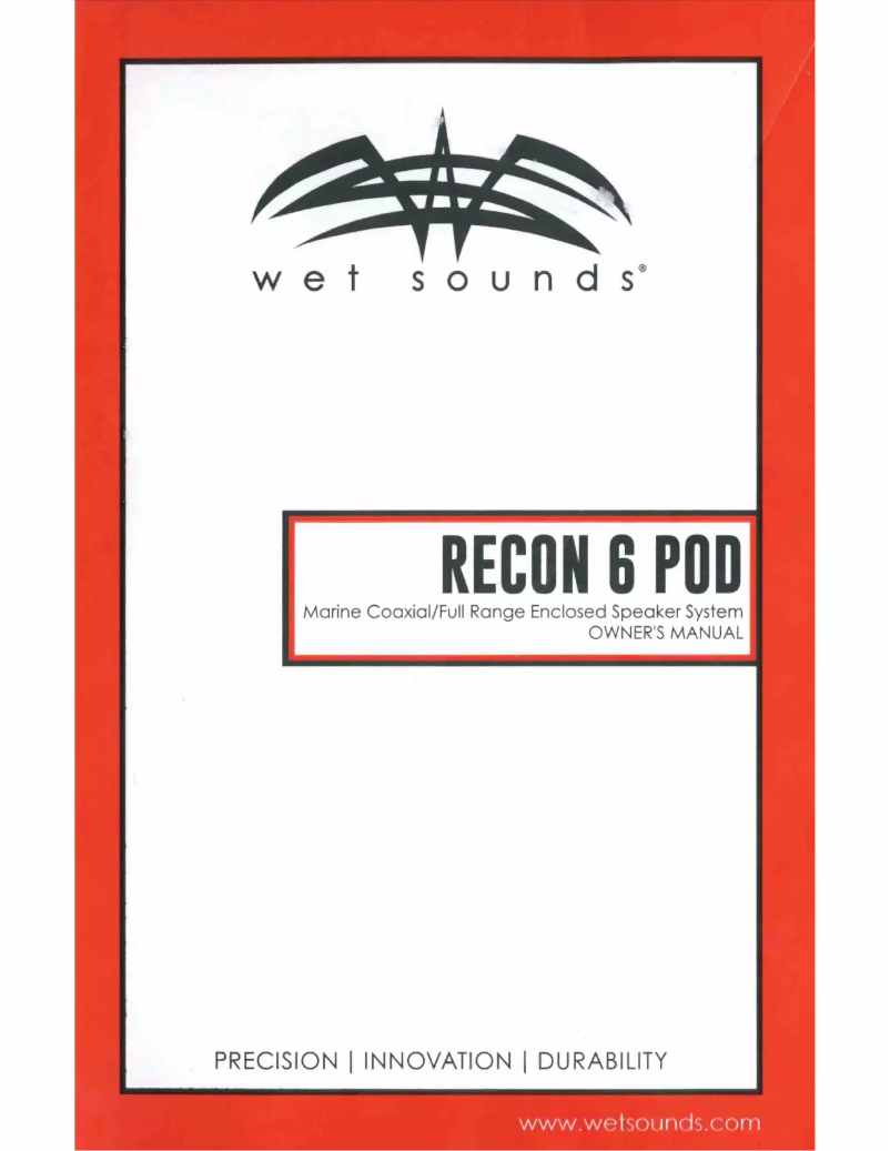 Page n°1 - Manuel utilisateur Wet Sounds RECON 6 POD