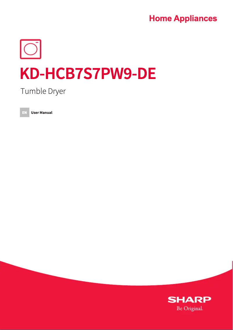 Image de la première page du manuel de l'appareil KD-HCB7S7PW9-DE