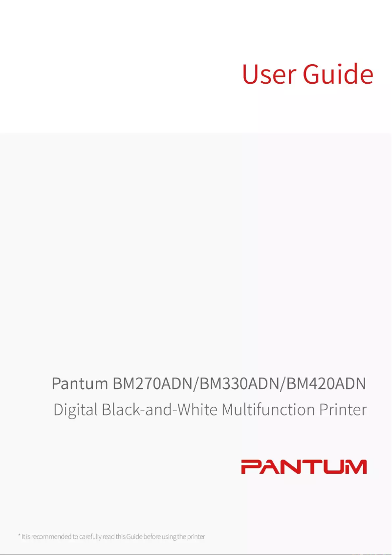 Page n°1 - Manuel utilisateur Pantum BM420ADN