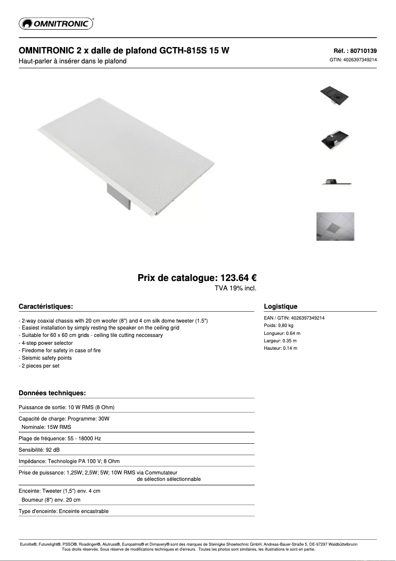 Image de la première page du manuel de l'appareil GCTH-815S