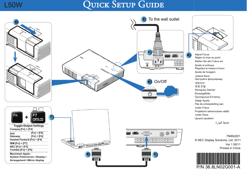 Image de la première page du manuel de l'appareil L50W