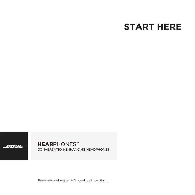 Page 1 de la notice Fiche technique Bose Hearphones