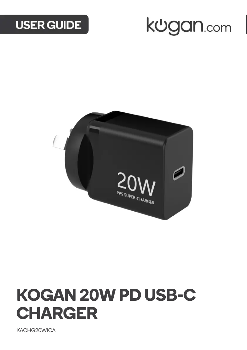 Page 1 de la notice Manuel utilisateur Kogan KACHG20W1CA