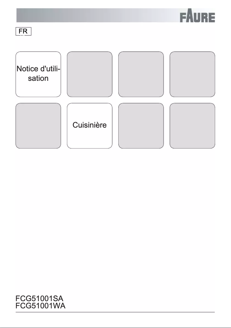 Page n°1 - Manuel utilisateur Faure FCG51001WA