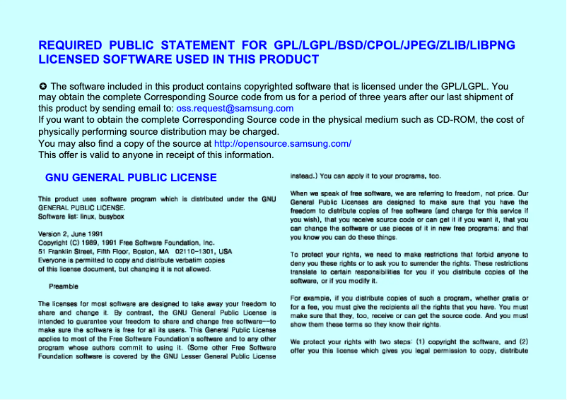 Page 1 de la notice Manuel utilisateur Samsung SMX-F400BP