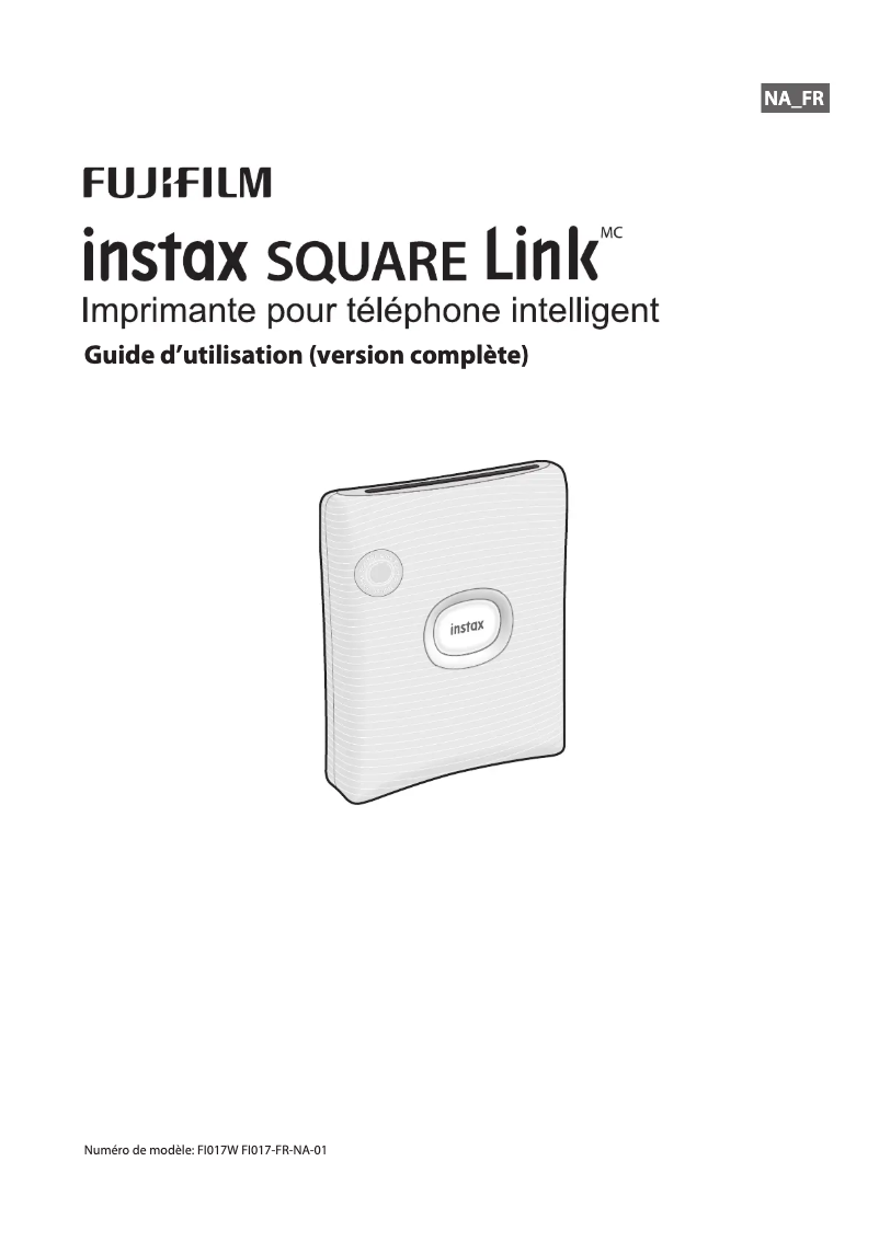 Page n°1 - Manuel utilisateur Fujifilm Instax Square Link