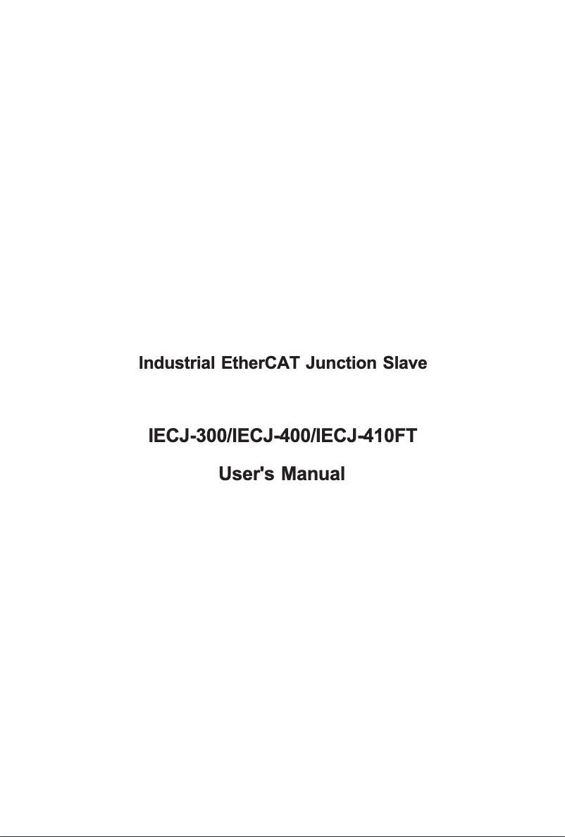 Page 1 de la notice Manuel utilisateur Planet IECJ-410FT