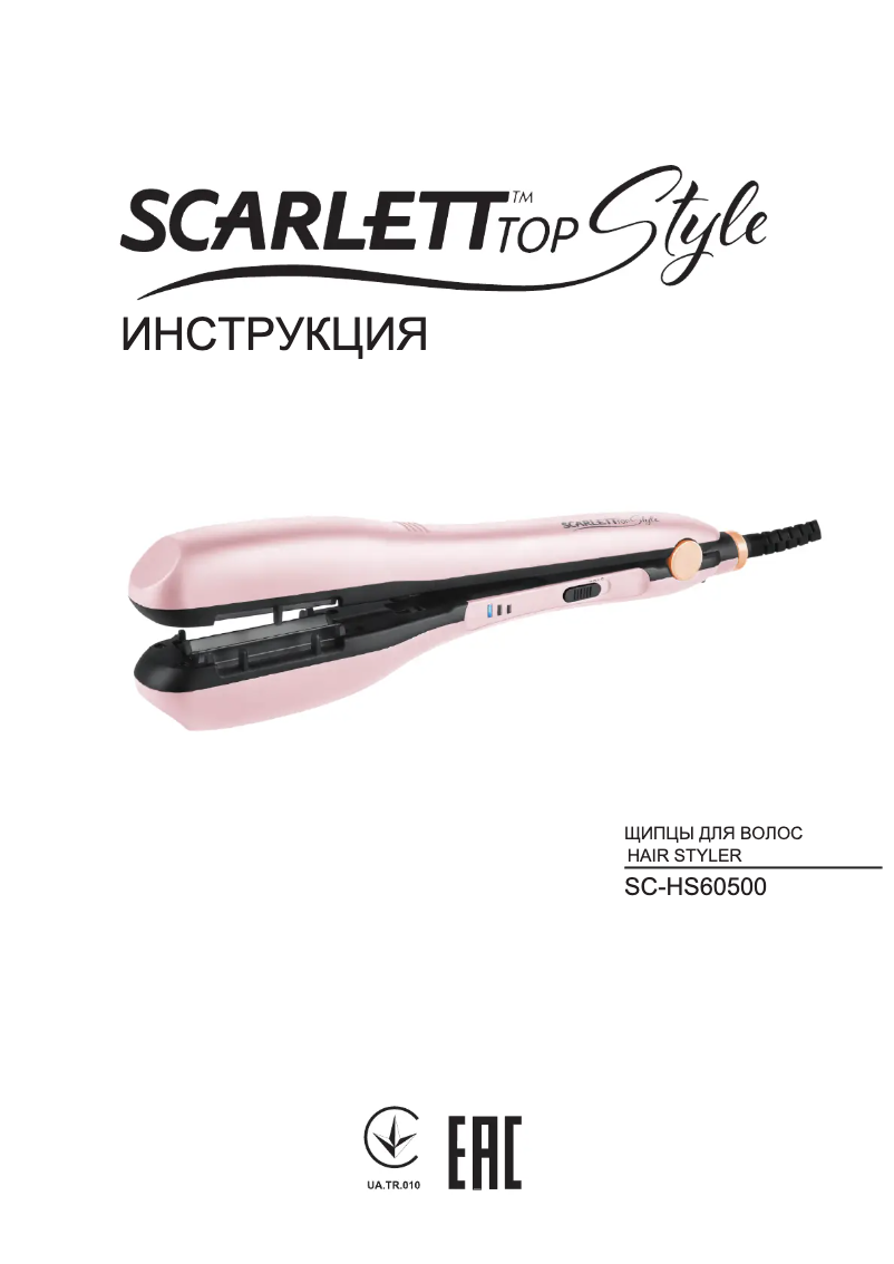 Image de la première page du manuel de l'appareil SC-HS60500