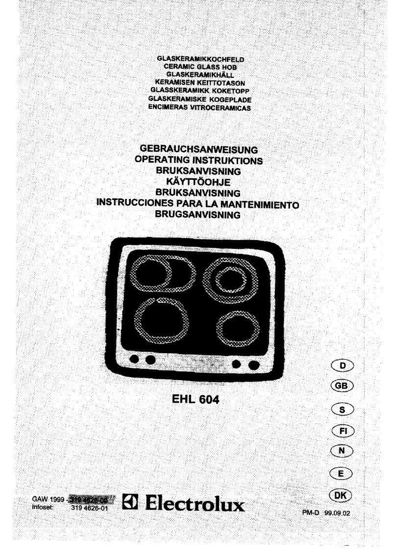 Image de la première page du manuel de l'appareil EHL604