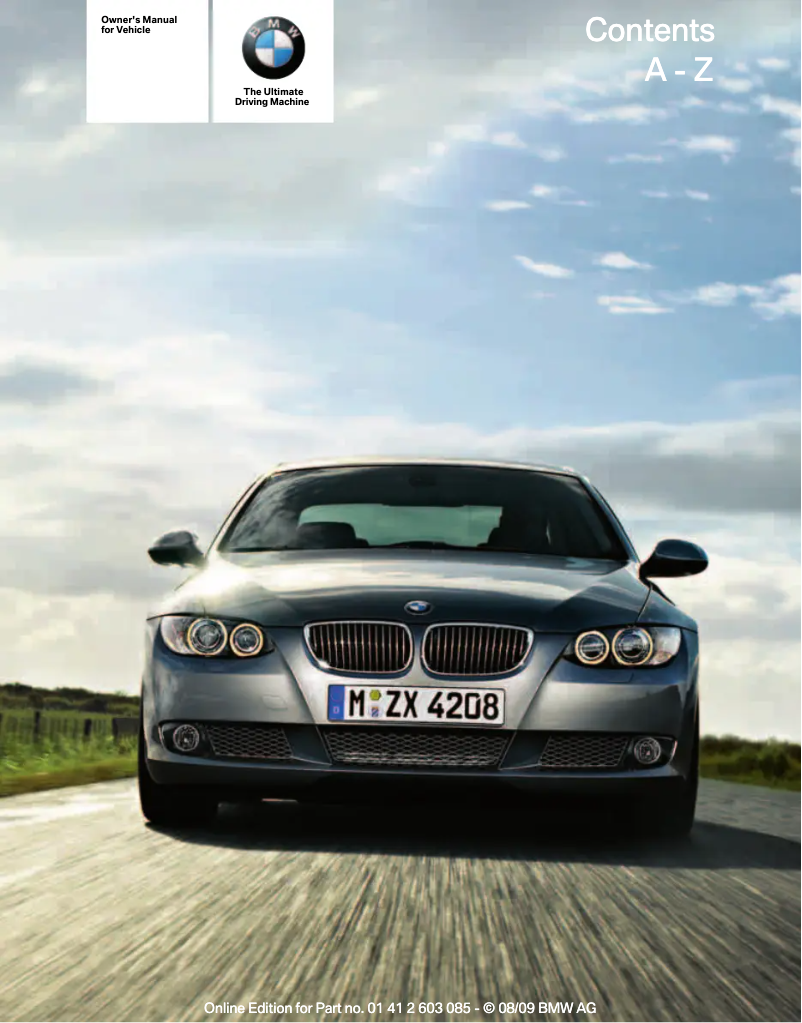 Image de la première page du manuel de l'appareil 328i Coupe (2010)