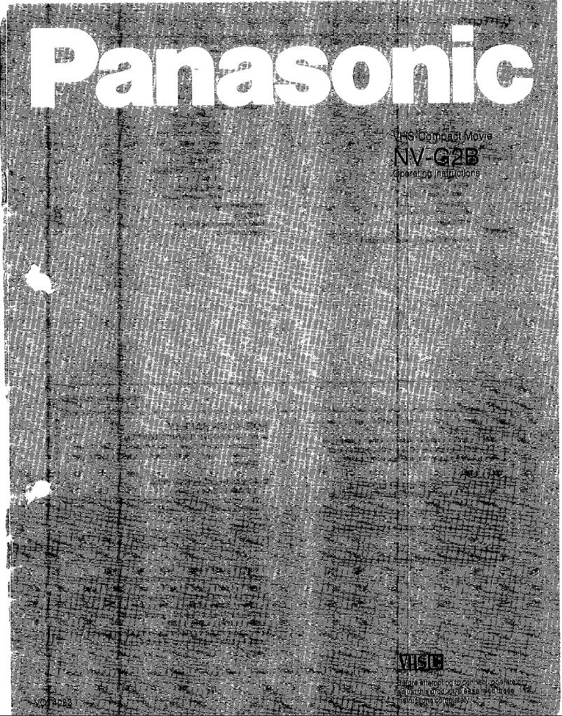 Page n°1 - Manuel utilisateur Panasonic NV-G2B
