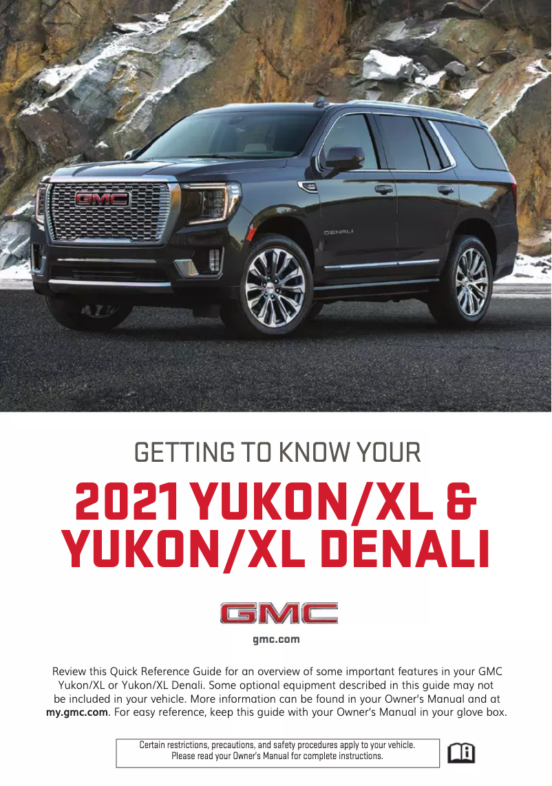 Página 1 del manual Guía de inicio rápido GMC Yukon XL (2021)