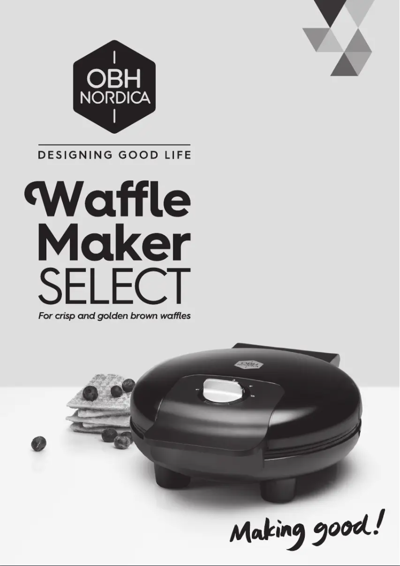 Page 1 de la notice Manuel utilisateur OBH Nordica Waffle Maker Select
