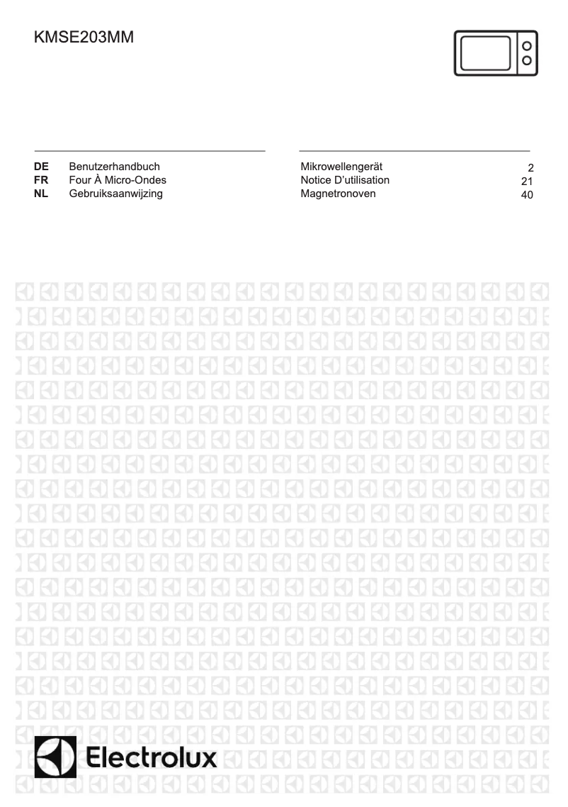 Image de la première page du manuel de l'appareil KMSE203MMX