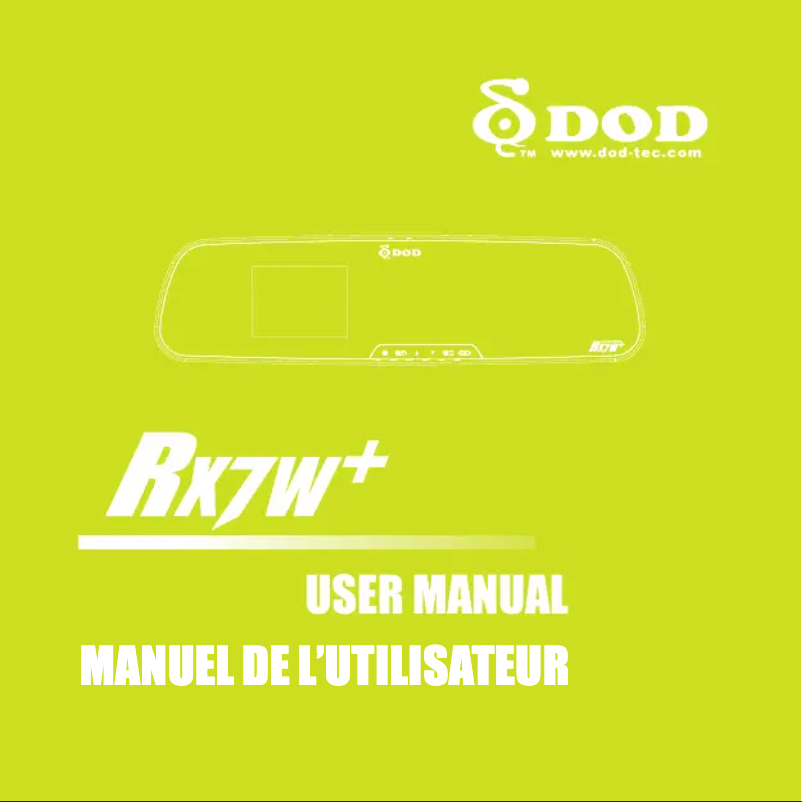Page n°1 - Manuel utilisateur DOD RX7W+