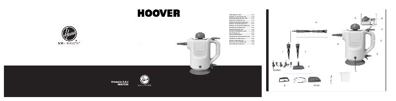 Page 1 de la notice Mode d'emploi Hoover Steam Capsule Express SGE1000 011