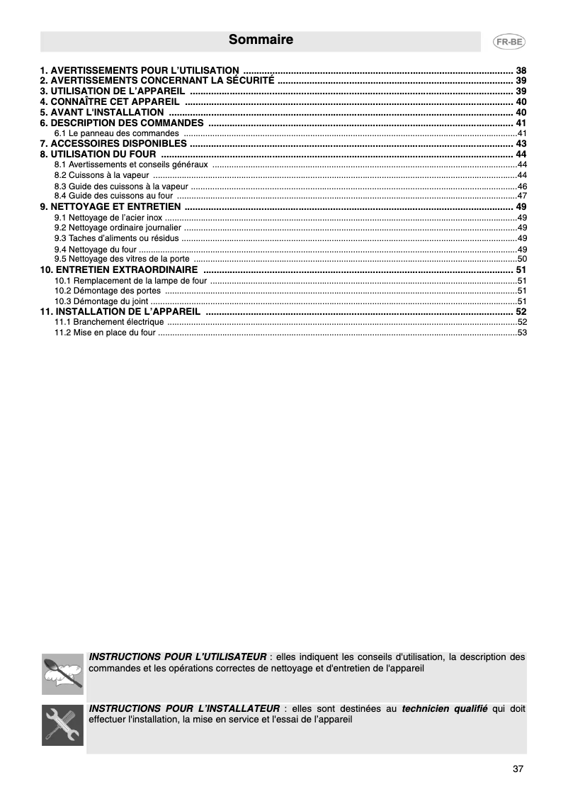 Página 1 del manual Manual de usuario Smeg S302X