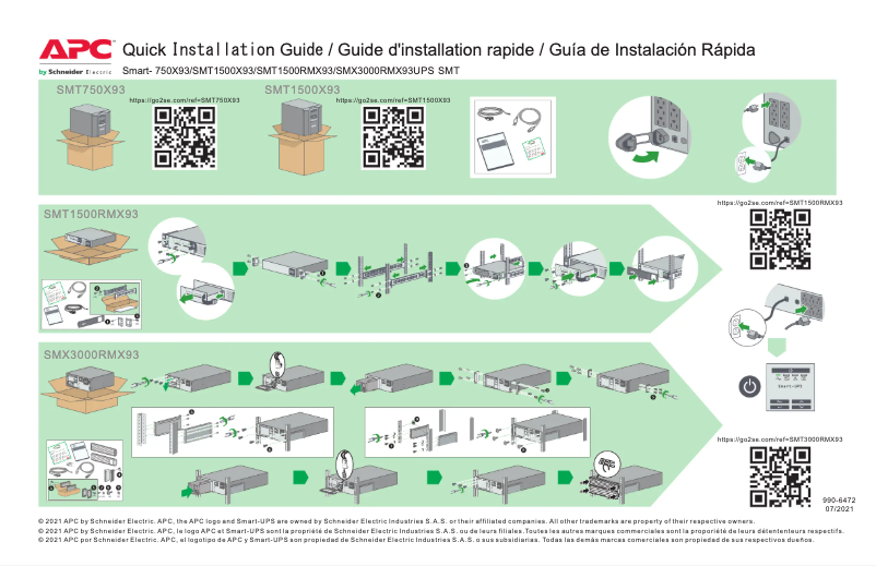 Page n°1 - Manuel utilisateur APC Smart-UPS SMT1500RMX93