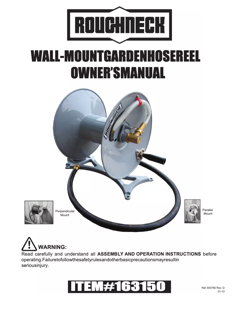 Page n°1 - Manuel utilisateur Roughneck 163150