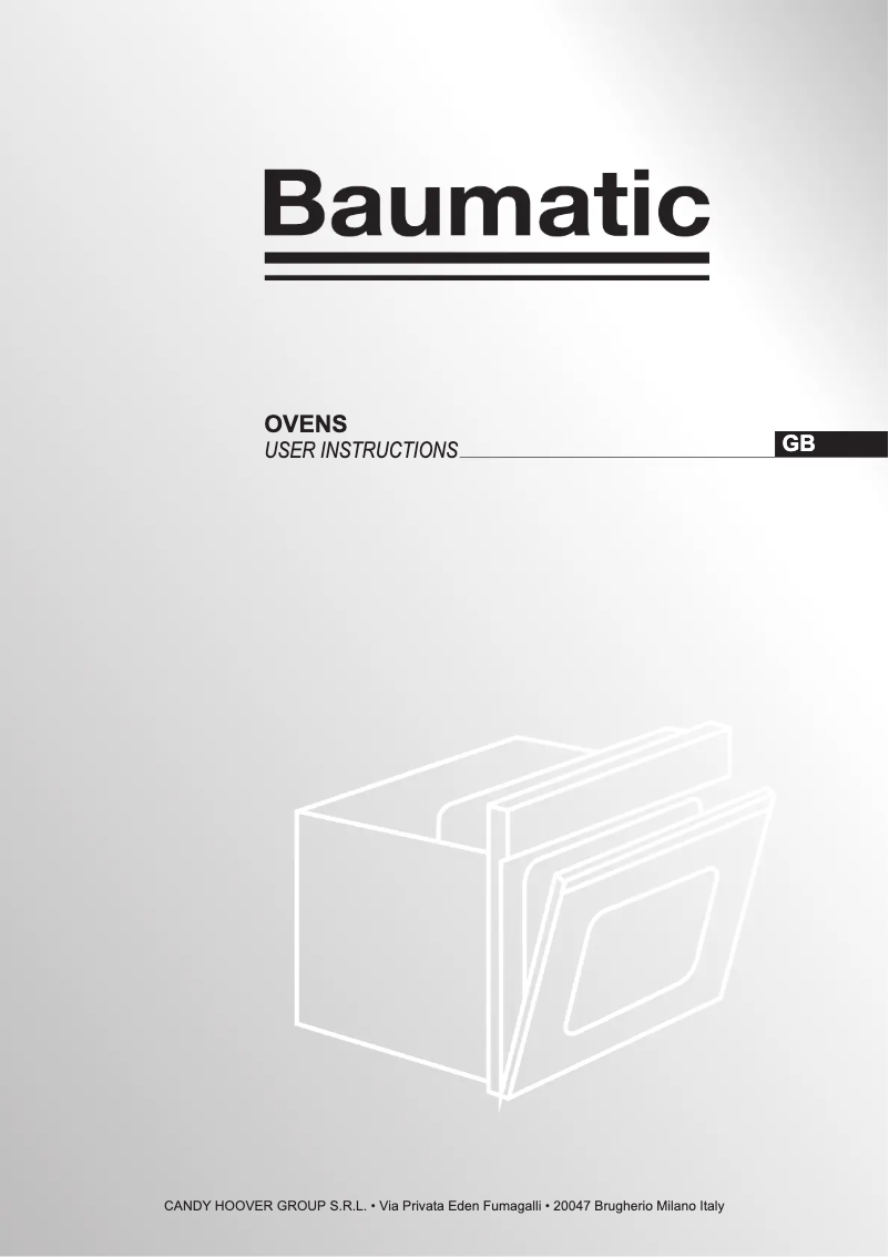 Page 1 de la notice Manuel utilisateur Baumatic BOMM608X