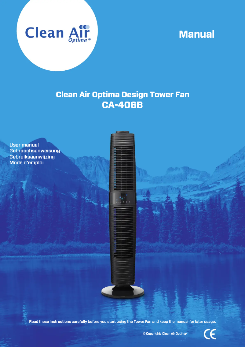 Page n°1 - Manuel utilisateur Clean Air Optima CA-406B