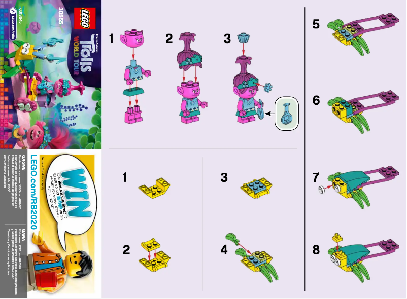 Page 1 de la notice Manuel utilisateur Lego Trolls 30555