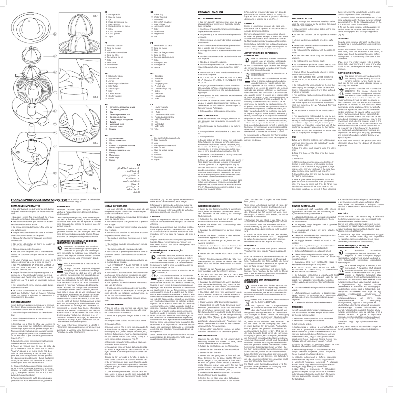 Page 1 de la notice Manuel utilisateur Ufesa Futura EX4940