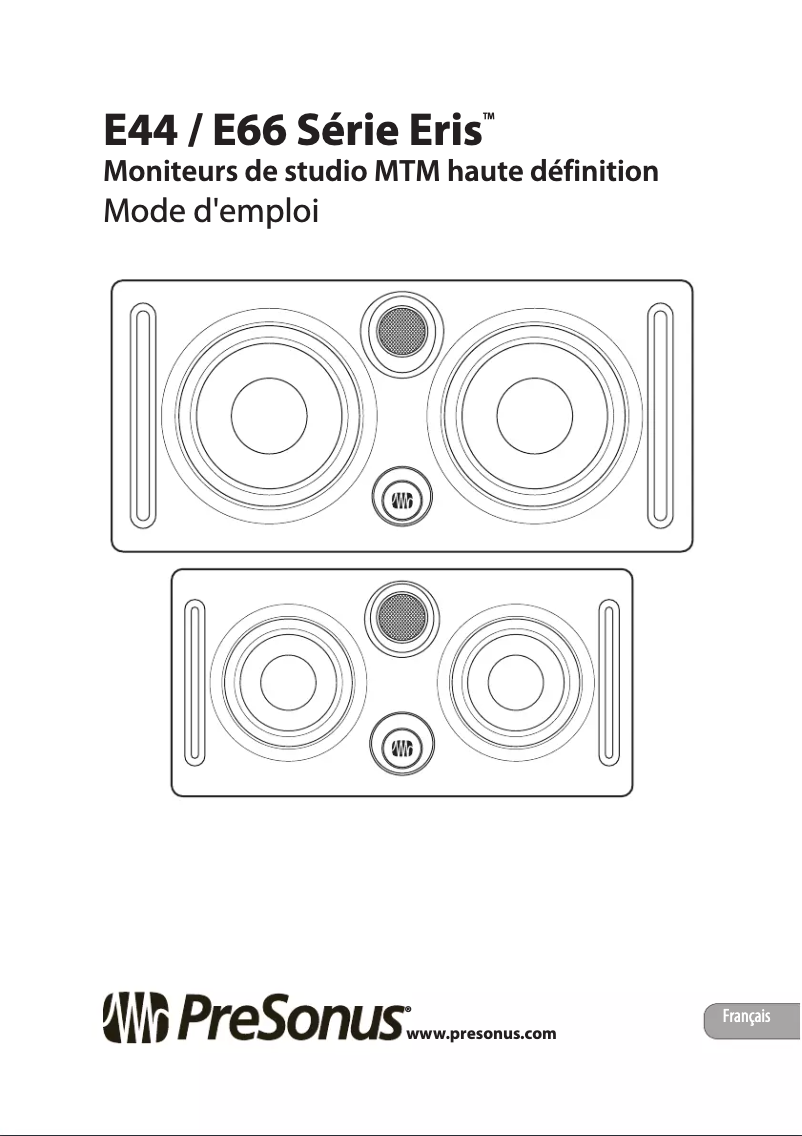 Page 1 de la notice Manuel utilisateur PreSonus Eris E66