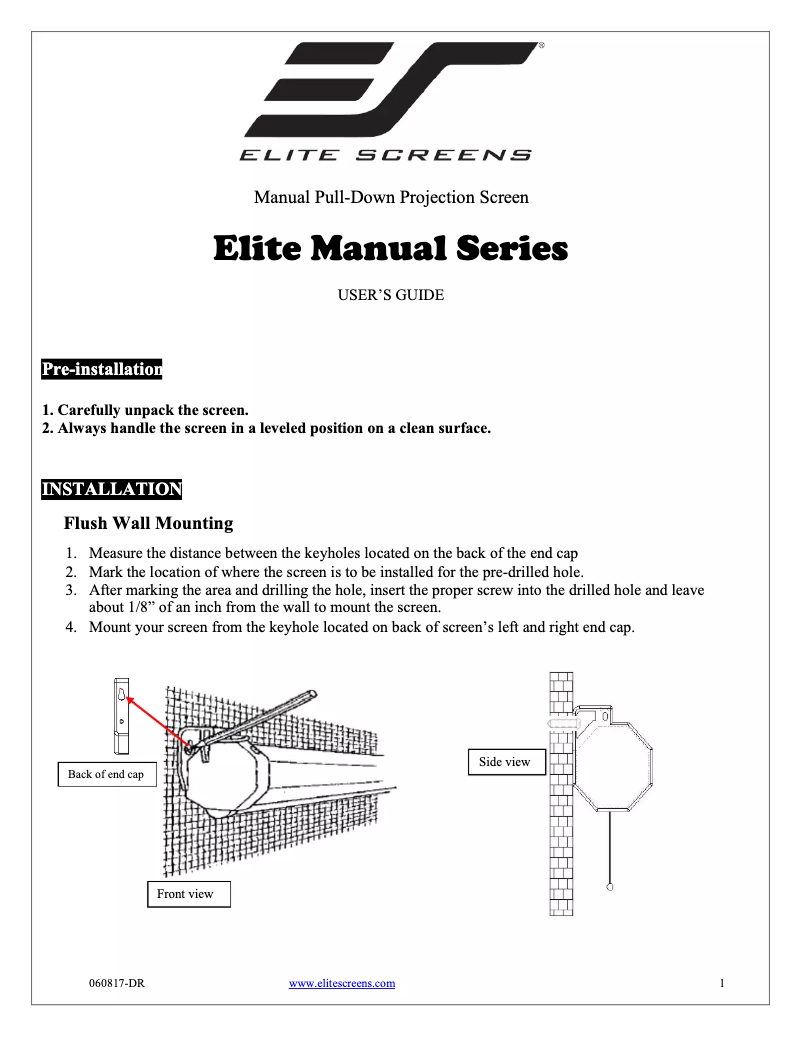 Image de la première page du manuel de l'appareil Manual M85UWS1