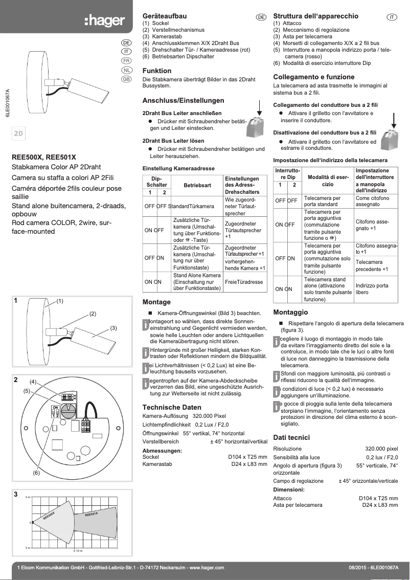 Page n°1 - Manuel utilisateur Hager REE501X