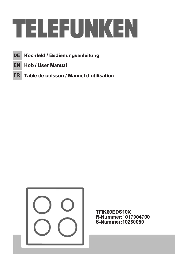 Image de la première page du manuel de l'appareil TFIK60EDS10X