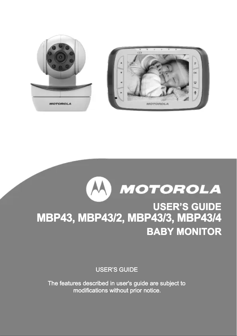 Page n°1 - Manuel utilisateur Motorola MBP43-4