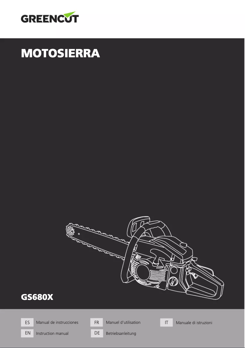 Page 1 de la notice Manuel utilisateur Greencut GS680X