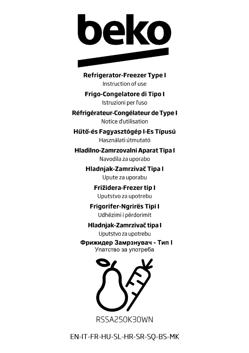 Image de la première page du manuel de l'appareil RSSA250K30WN