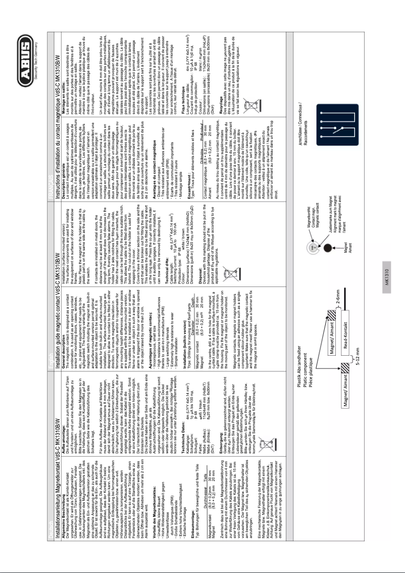 Image de la première page du manuel de l'appareil MK1310B