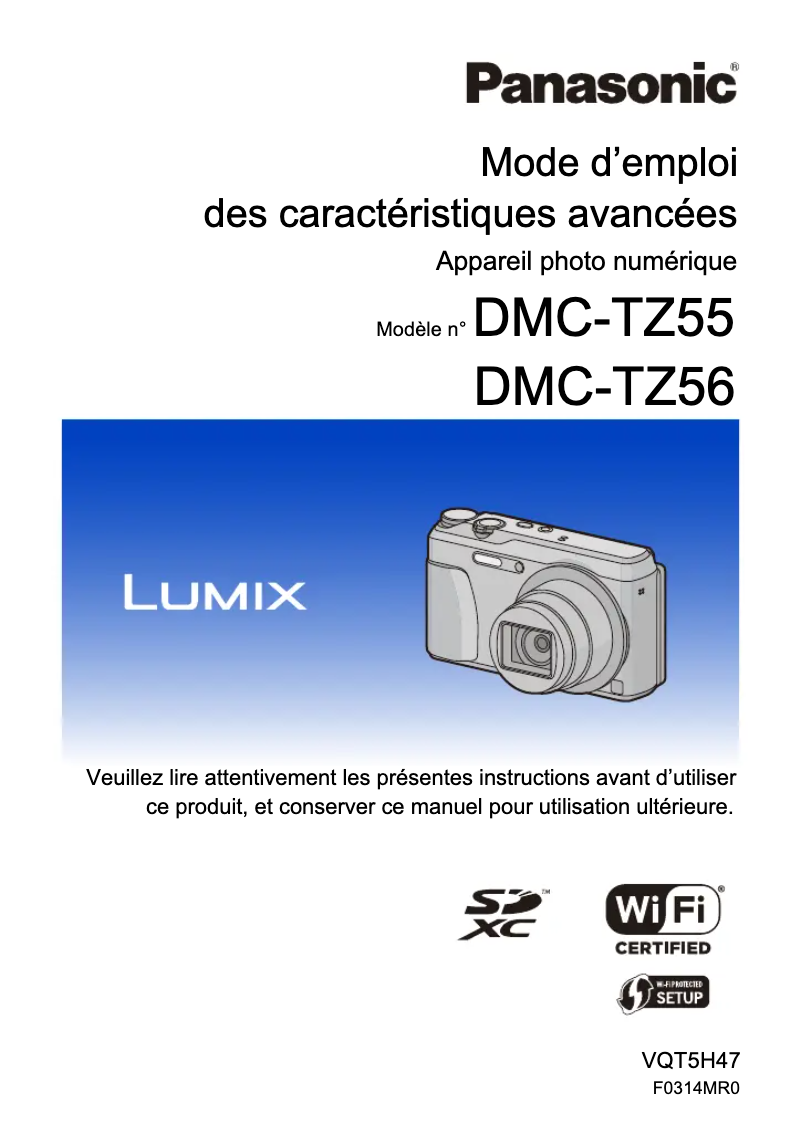 Imagen de la primera página del manual del dispositivo Lumix DMC-TZ56
