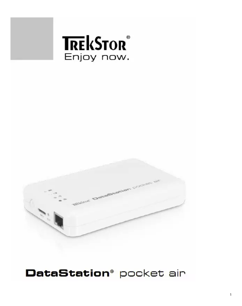Page 1 de la notice Manuel utilisateur TrekStor DataStation pocket air