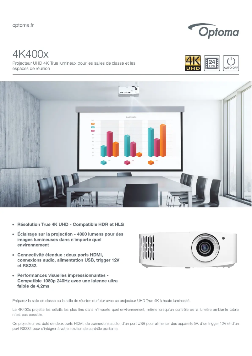 Image de la première page du manuel de l'appareil 4K400x