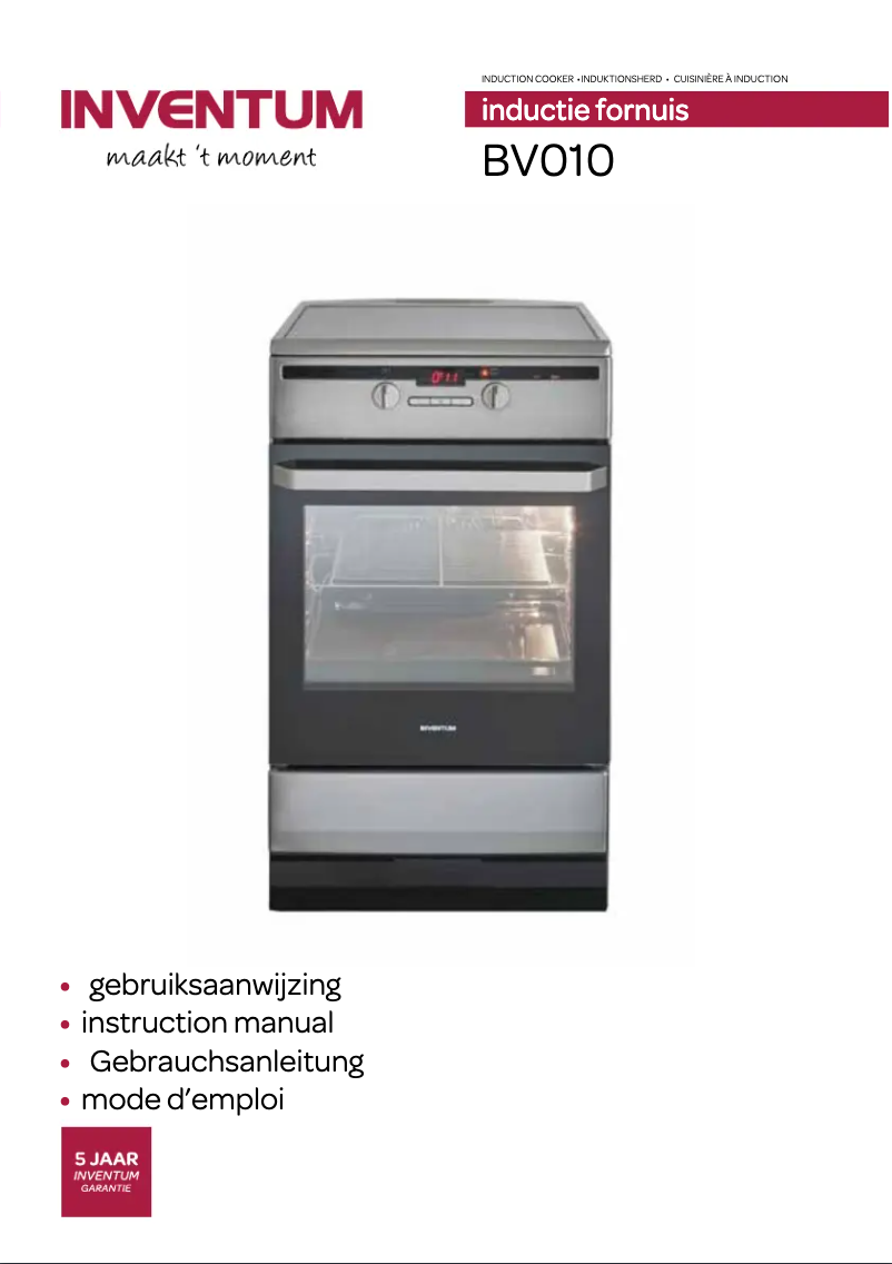 Page n°1 - Manuel utilisateur Inventum BV010