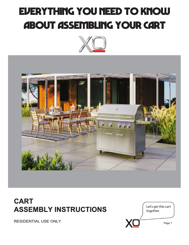 Page 1 de la notice Manuel utilisateur XO XOG30CART