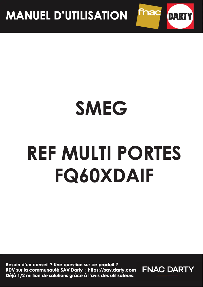 Page n°1 - Manuel utilisateur Smeg FQ60XDAIF