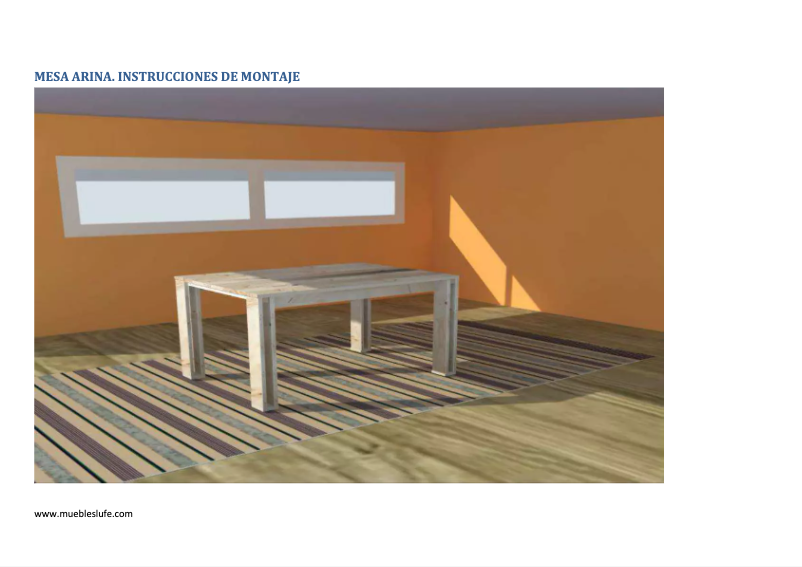 Page 1 de la notice Manuel utilisateur Lufe Arina