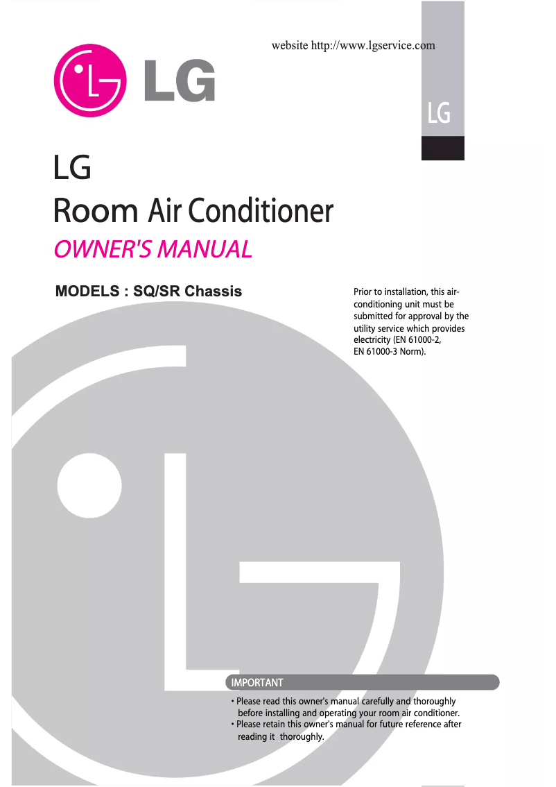 Page 1 de la notice Manuel utilisateur LG HSNC126RMA6