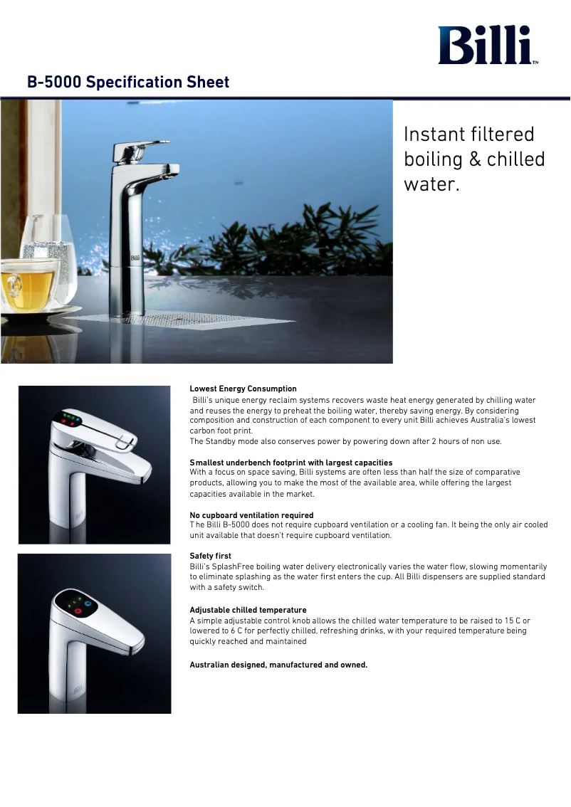 Image de la première page du manuel de l'appareil B-5000