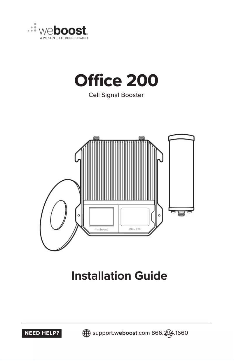 Image de la première page du manuel de l'appareil weBoost Office 200