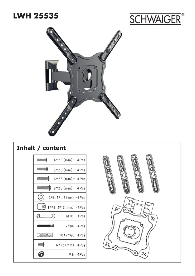 Page 1 of the manual User Manual Schwaiger LWH25535 513