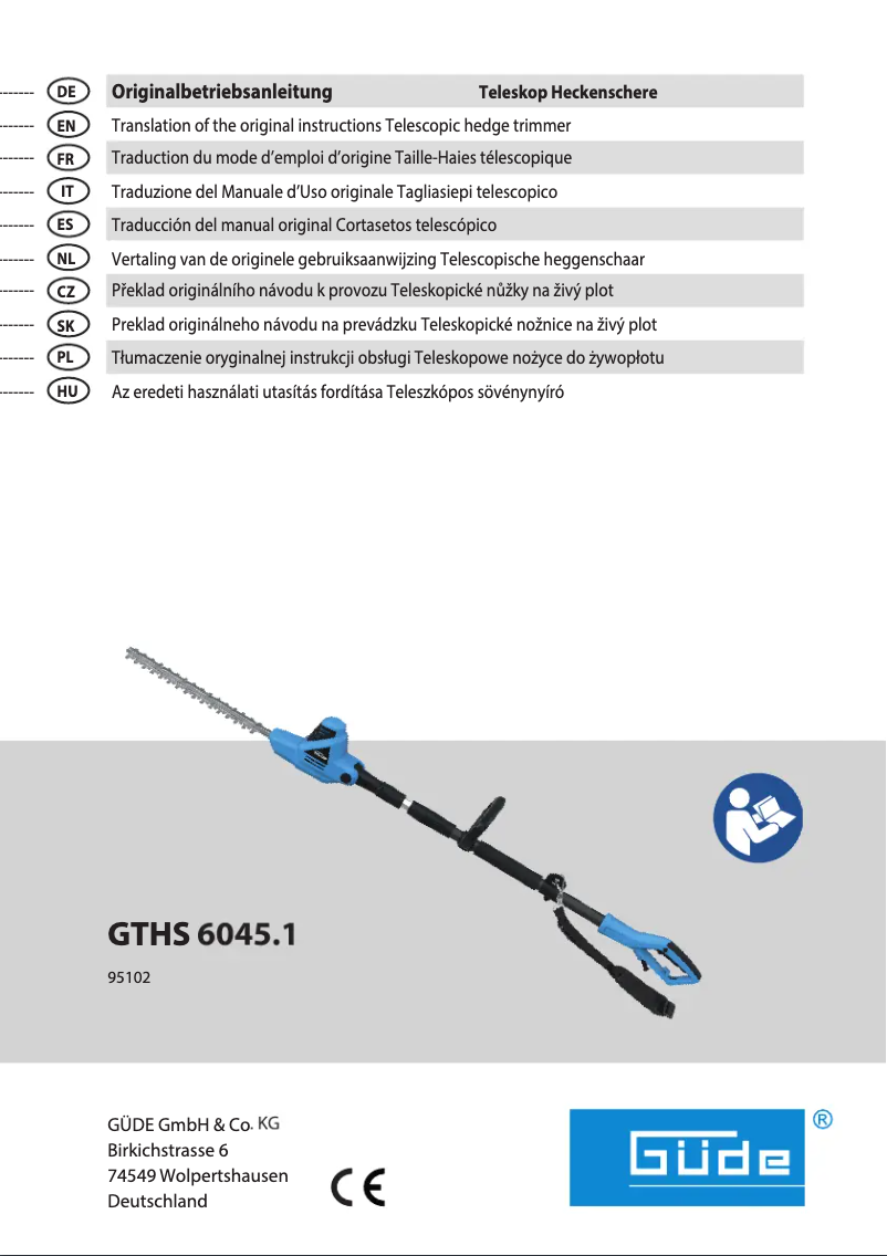 Page 1 of the manual User Manual Güde GTHS 6045.1